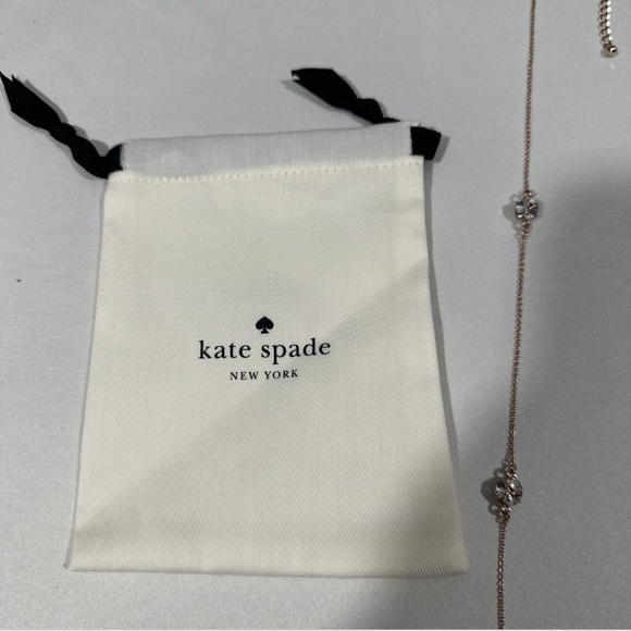 NWT $68 Kate Spade Lady Marmalade Scatter Necklace in Rose Gold Glass + DUST BAG - Picture 5 of 16